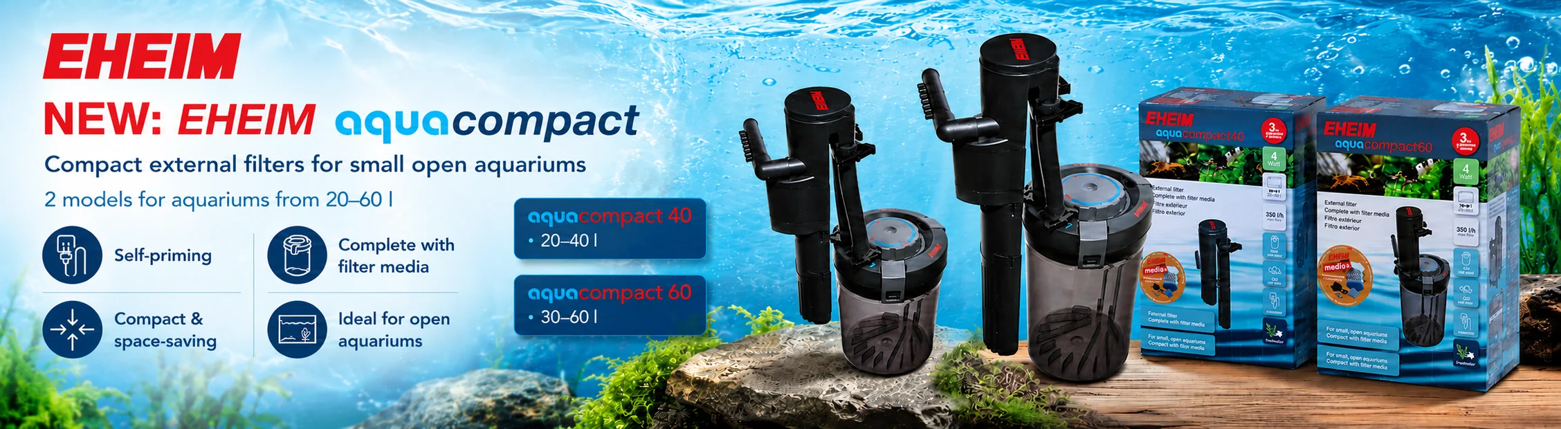 EHEIM aquacompact � Compact External Filters for Small Aquariums