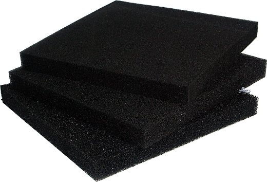 PPI Filterschaum-Matte schwarz 200x100x10 cm