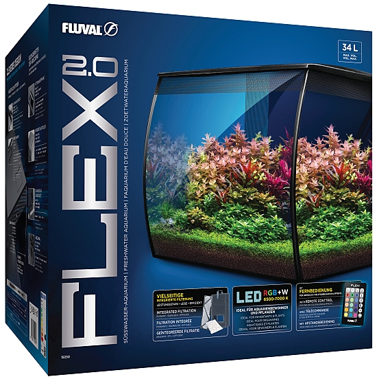 Fluval FLEX 2.0 Complete Aquarium Kit 34 L